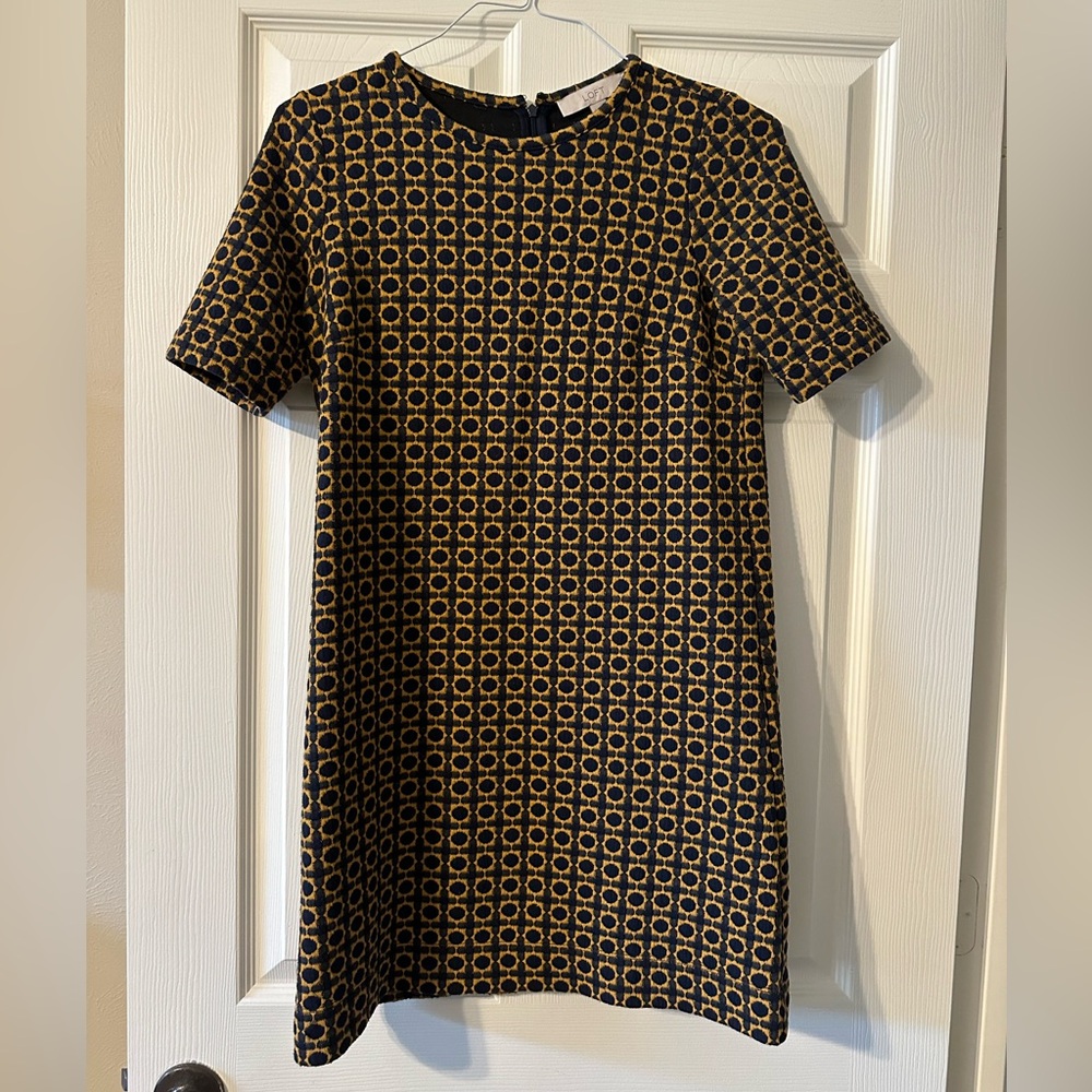 Ann Taylor LOFT Geometric Print Shift Dress